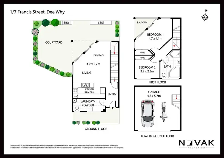 Floorplan of Homely apartment listing, 1/7 Francis Street, Dee Why NSW 2099