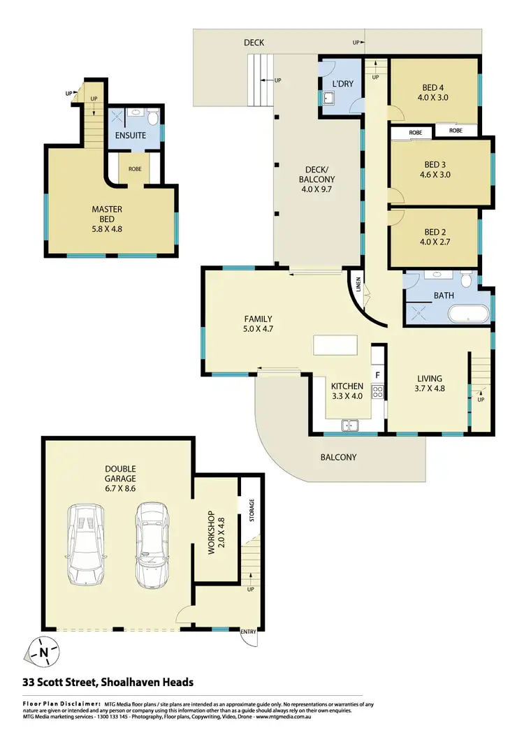 Floorplan of Homely house listing, 33 Scott Street, Shoalhaven Heads NSW 2535