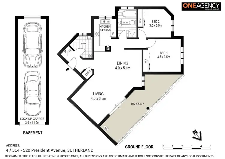Floorplan of Homely unit listing, 4/514-520 President Avenue, Sutherland NSW 2232
