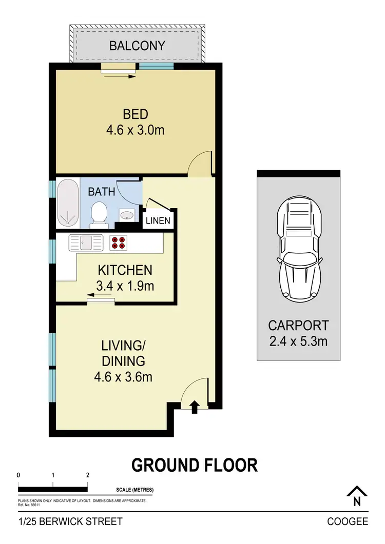 Floorplan of Homely apartment listing, 1/25 Berwick Street, Coogee NSW 2034