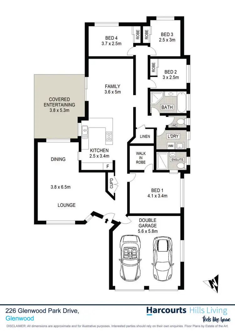 Floorplan of Homely house listing, 226 Glenwood Park Drive, Glenwood NSW 2768