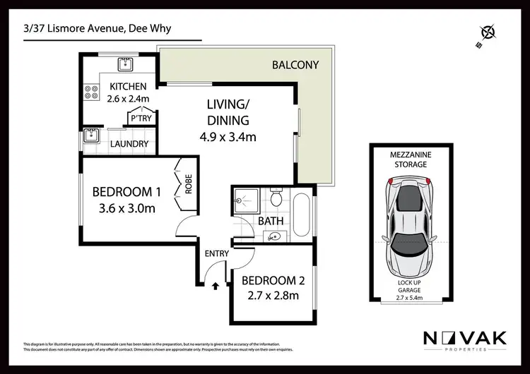 Floorplan of Homely apartment listing, 3/37 Lismore Avenue, Dee Why NSW 2099
