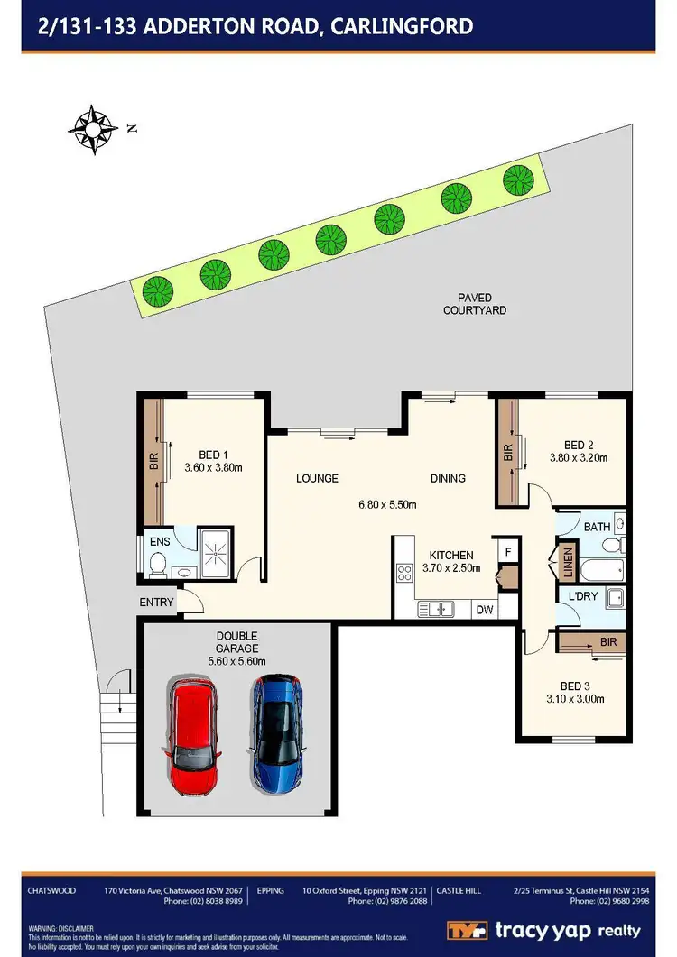 Floorplan of Homely villa listing, 2/131-133 Adderton Road, Carlingford NSW 2118