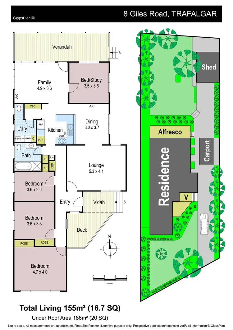 Floorplan of Homely house listing, 8 Giles Road, Trafalgar VIC 3824