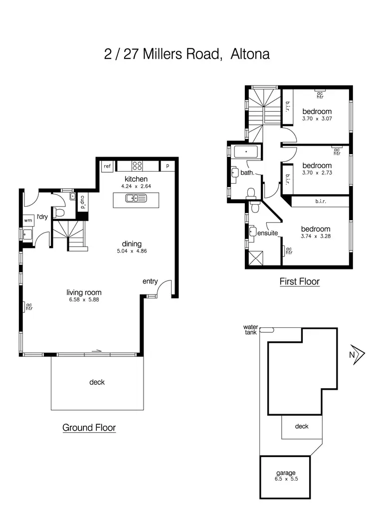 Floorplan of Homely townhouse listing, 2/27-29 Millers Road, Altona VIC 3018