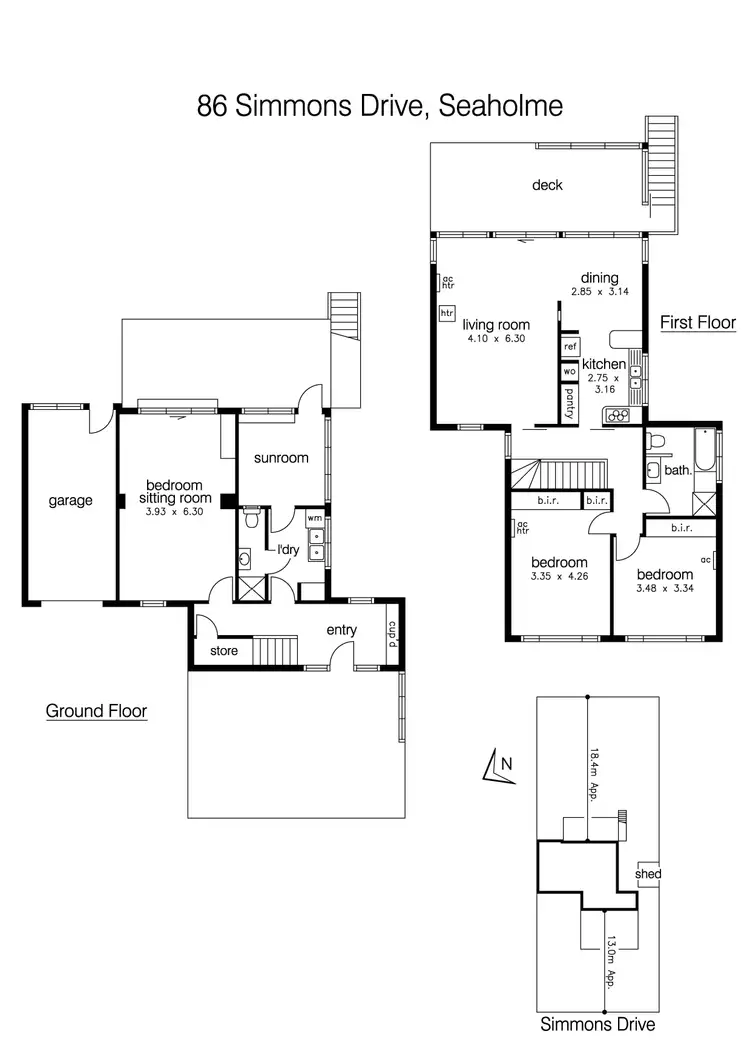 Floorplan of Homely house listing, 86 Simmons Drive, Seaholme VIC 3018