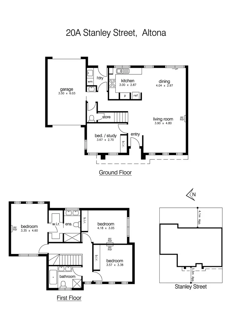 Floorplan of Homely townhouse listing, 20A Stanley Street, Altona VIC 3018