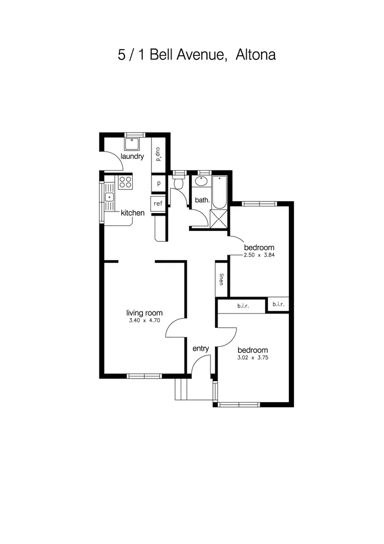 Floorplan of Homely unit listing, 5/1 Bell Avenue, Altona VIC 3018
