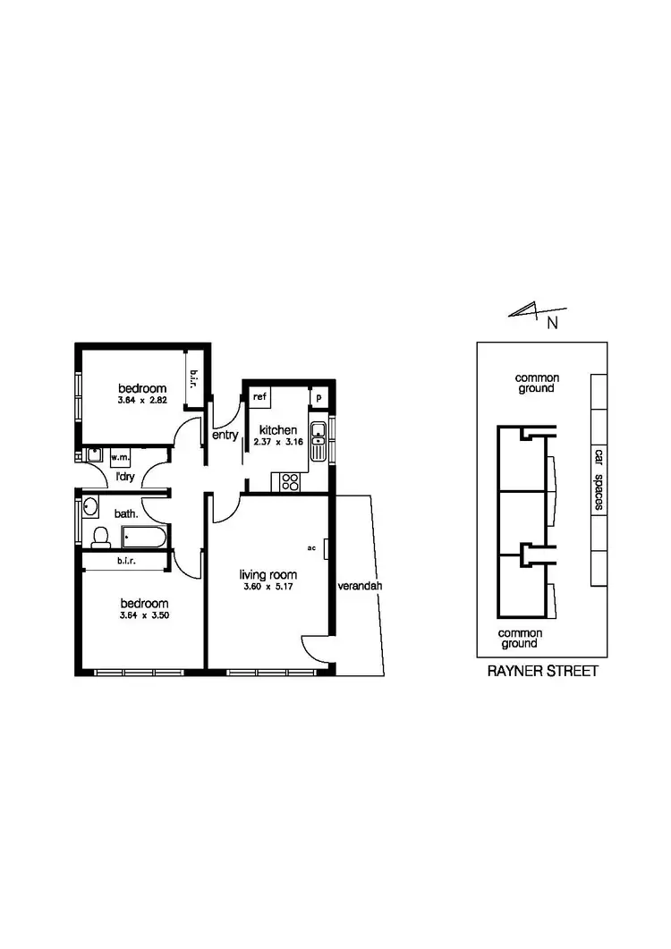 Floorplan of Homely unit listing, 1/56 Rayner Street, Altona VIC 3018