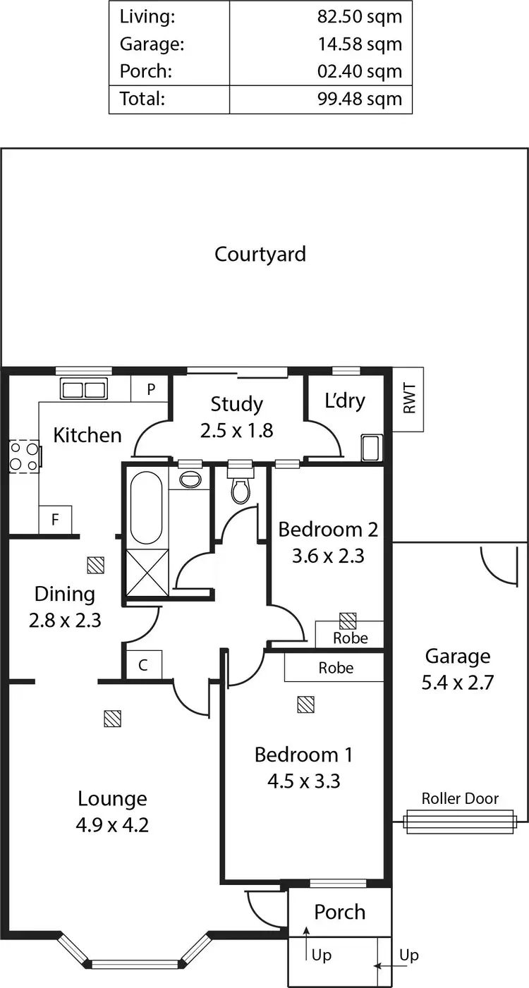 Floorplan of Homely unit listing, 3/36 Delamere Avenue, Netherby SA 5062