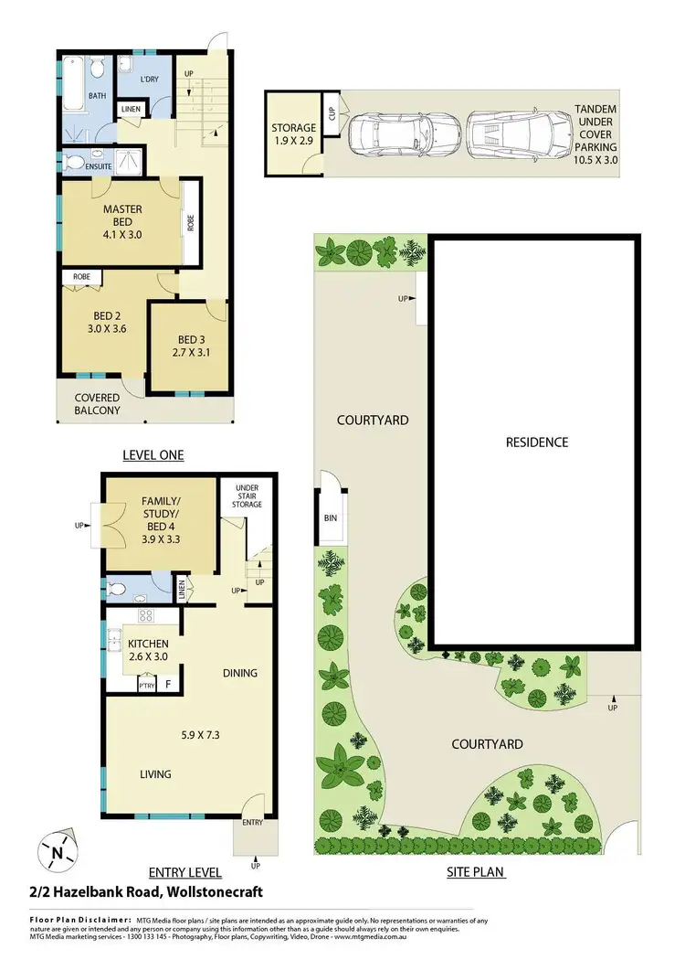 Floorplan of Homely townhouse listing, 2/2 Hazelbank Road, Wollstonecraft NSW 2065