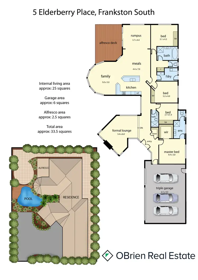 Floorplan of Homely house listing, 5 Elderberry Place, Frankston South VIC 3199