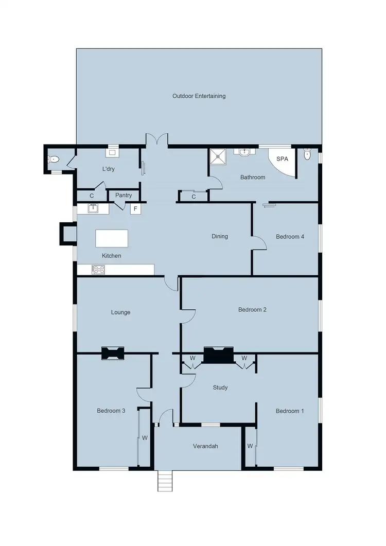 Floorplan of Homely house listing, 7 Clarendon Street, Maryborough VIC 3465