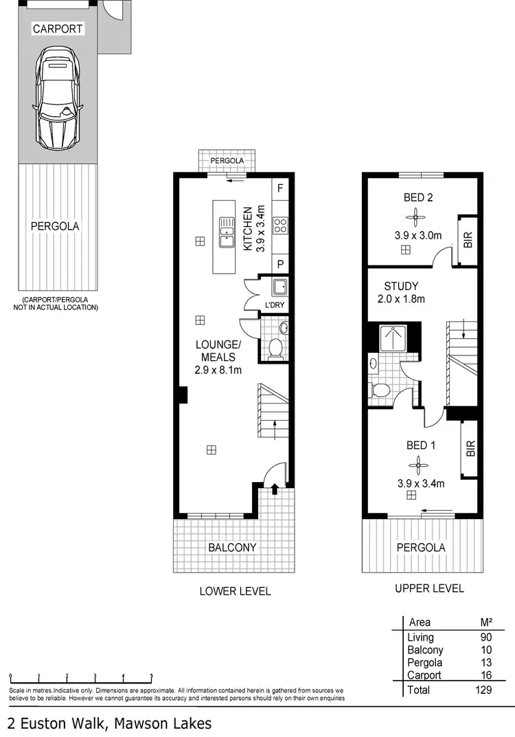 Floorplan of Homely house listing, 12/2 Euston Walk, Mawson Lakes SA 5095