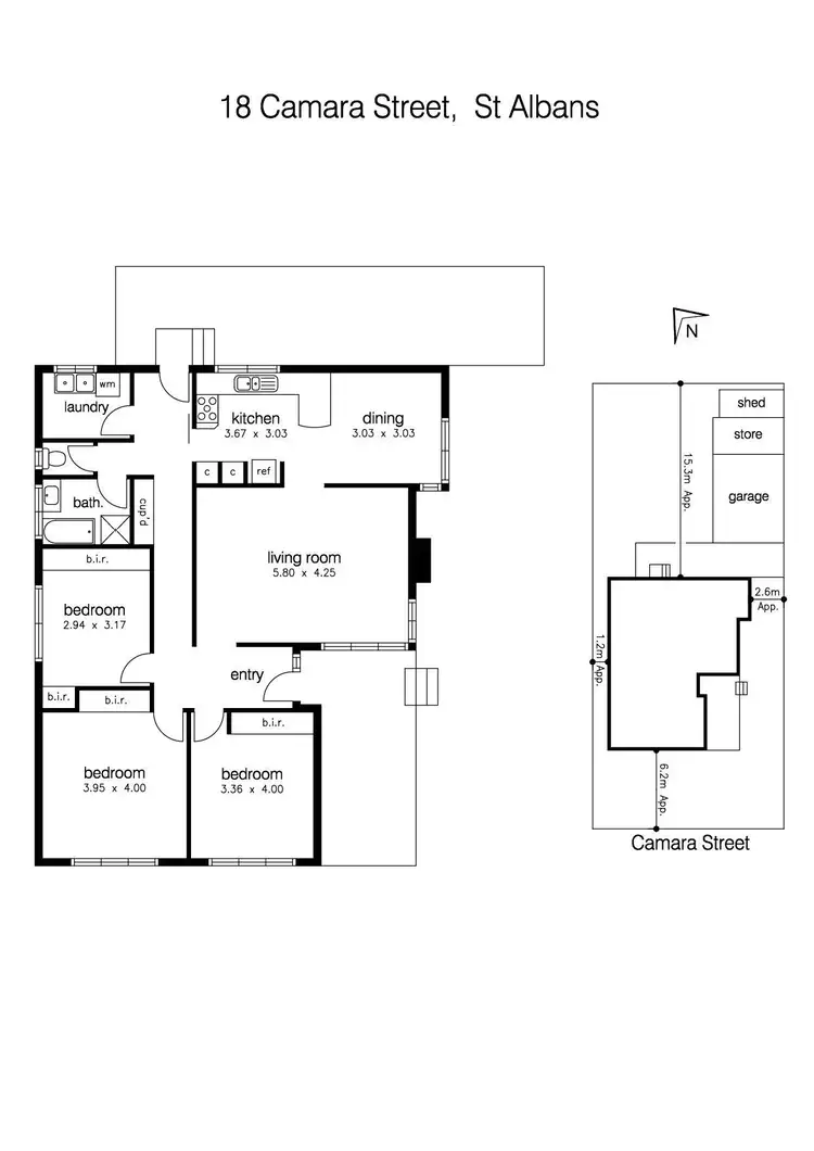 Floorplan of Homely house listing, 18 Camara Street, St Albans VIC 3021