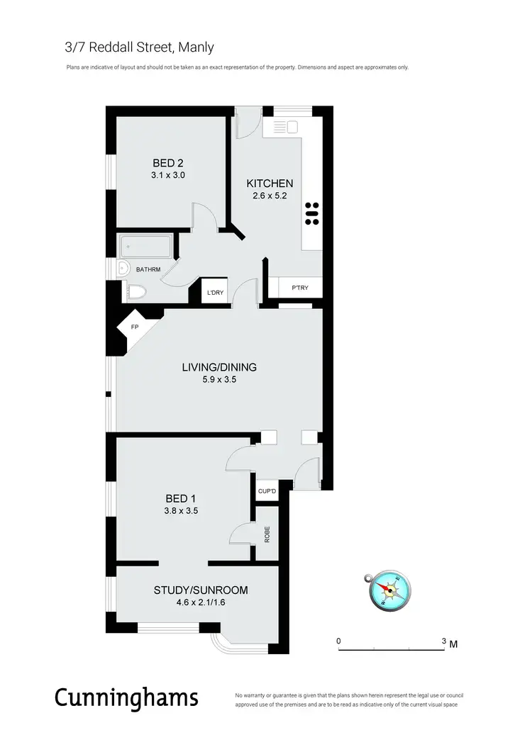 Floorplan of Homely apartment listing, 3/7 Reddall Street, Manly NSW 2095