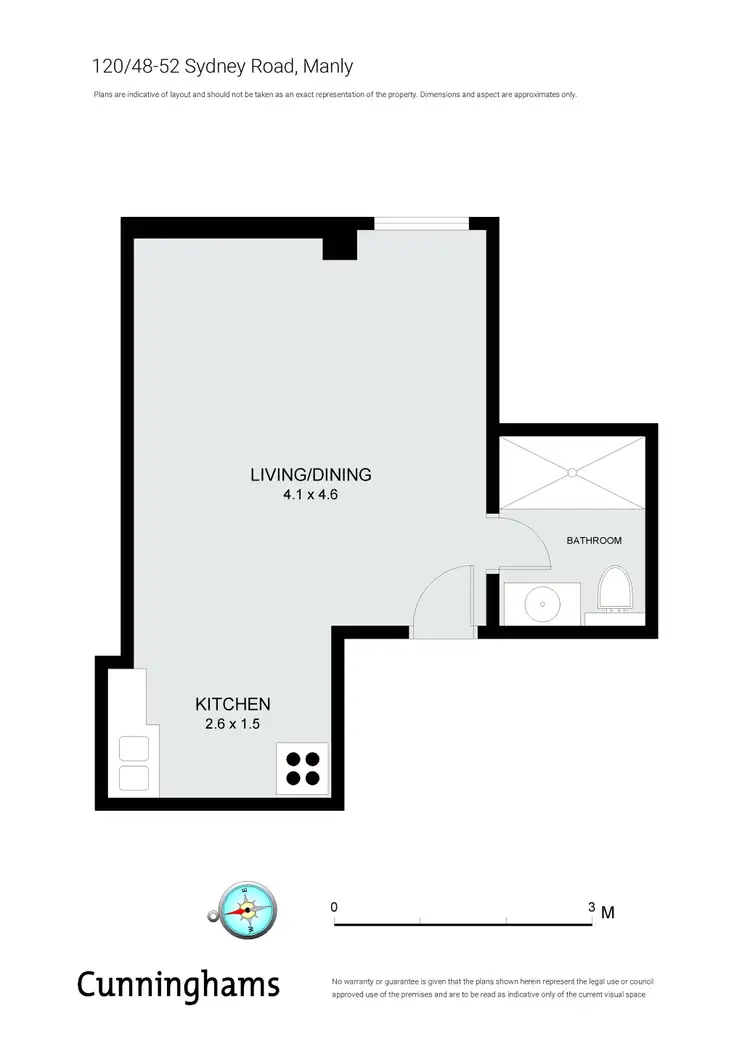 Floorplan of Homely studio listing, 120/48 Sydney Road, Manly NSW 2095