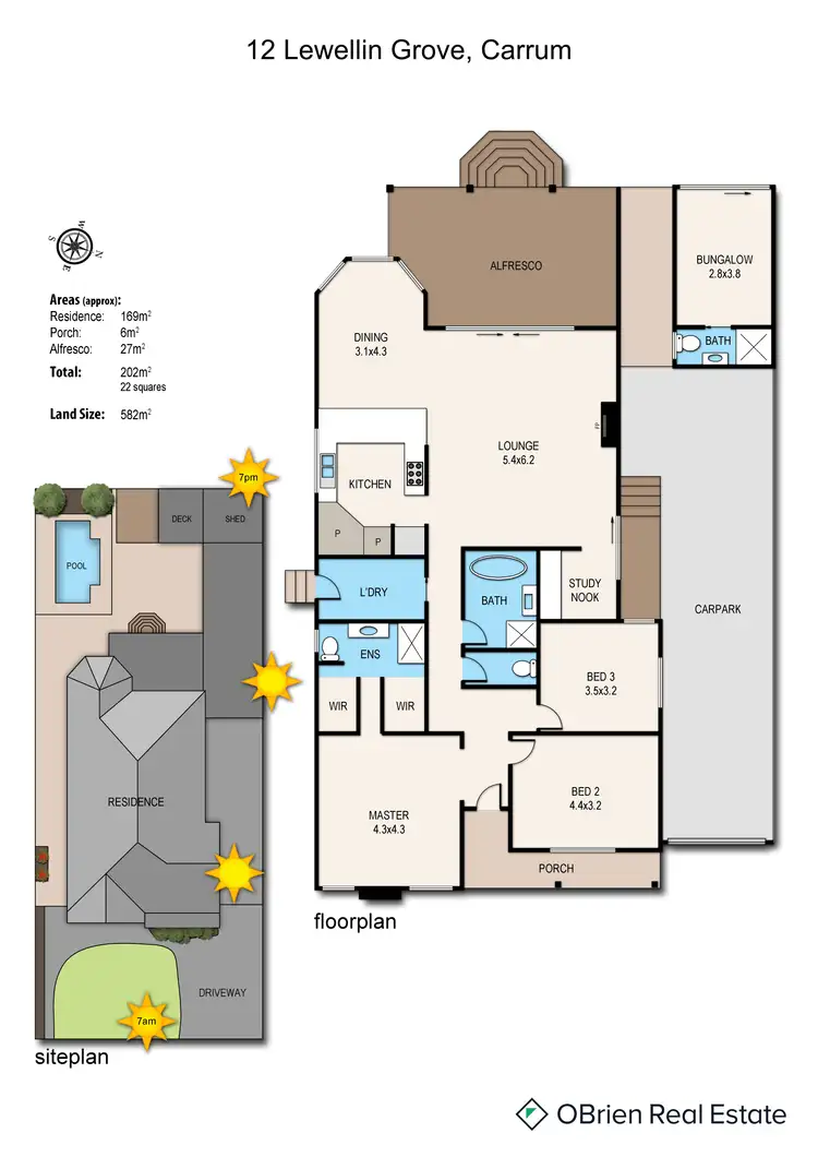 Floorplan of Homely house listing, 12 Lewellin Grove, Carrum VIC 3197