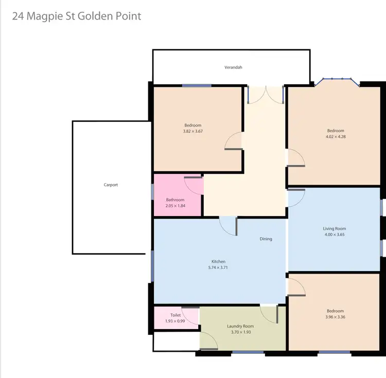 Floorplan of Homely house listing, 24 Magpie Street, Golden Point VIC 3350