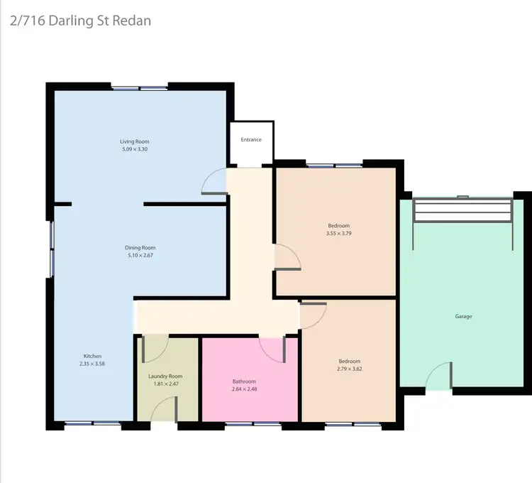 Floorplan of Homely unit listing, 2/716 Darling Street, Redan VIC 3350