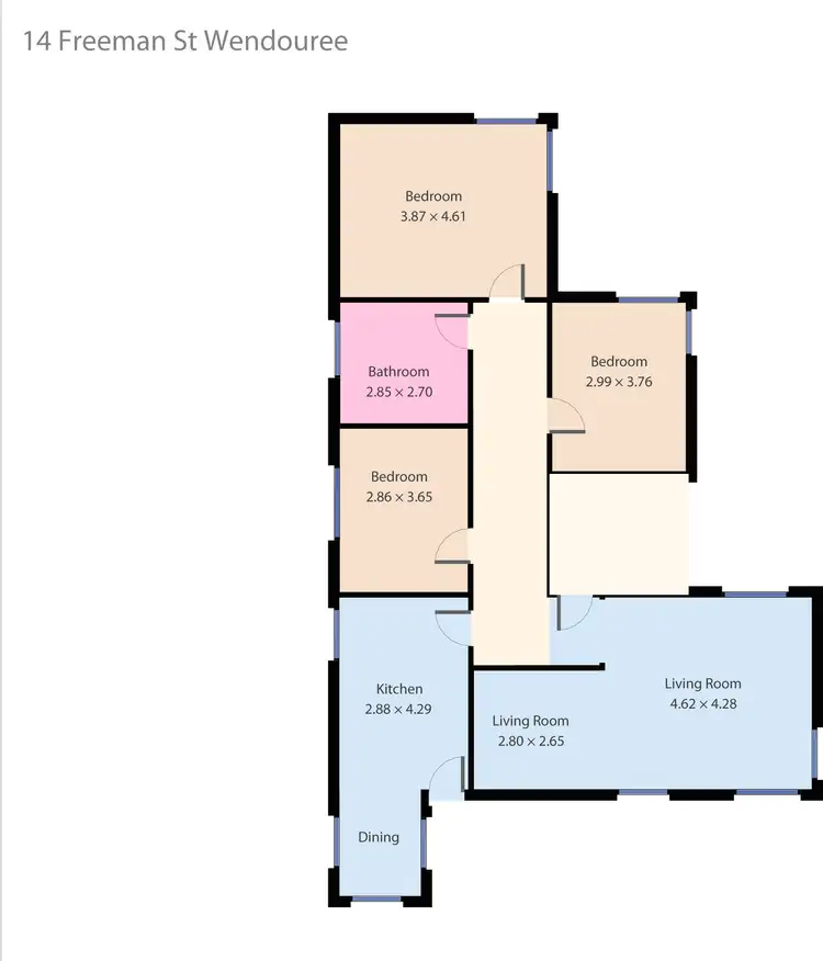 Floorplan of Homely house listing, 14 Freeman Street, Wendouree VIC 3355