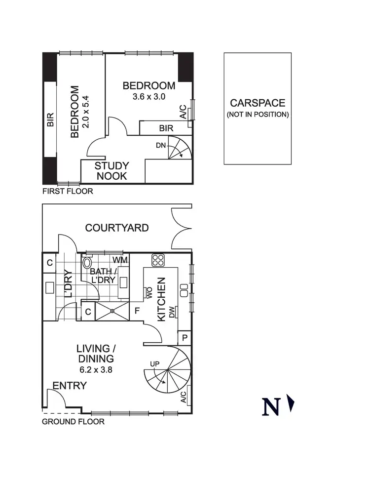 Floorplan of Homely townhouse listing, 4/17 Barkly Street, Brunswick East VIC 3057