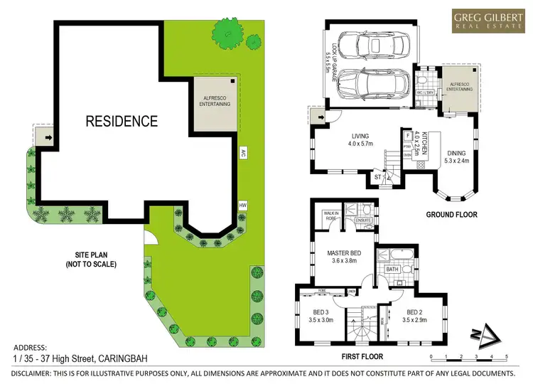 Floorplan of Homely townhouse listing, 1/35-37 High Street, Caringbah NSW 2229