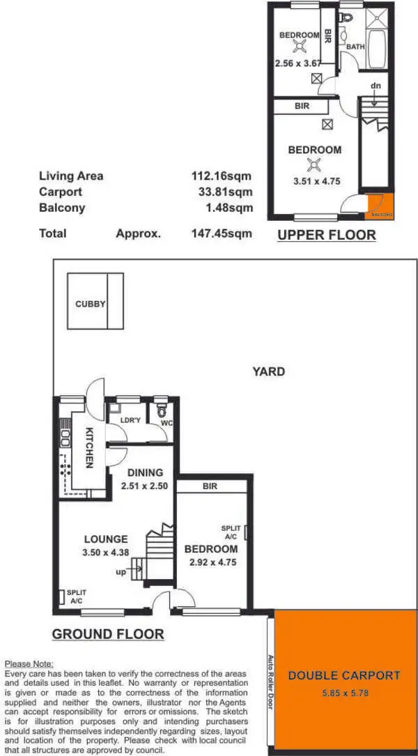 Floorplan of Homely townhouse listing, 7/44 Bower Street, Woodville SA 5011