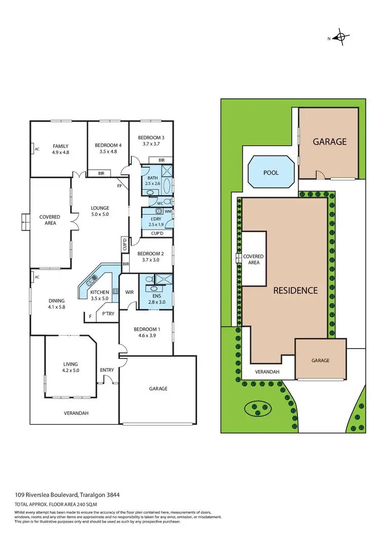 Floorplan of Homely house listing, 109 Riverslea Boulevard, Traralgon VIC 3844
