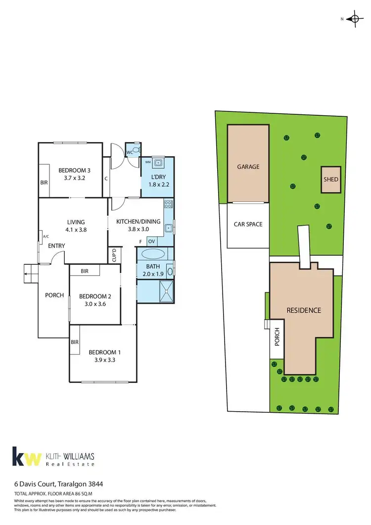 Floorplan of Homely house listing, 6 Davis Court, Traralgon VIC 3844