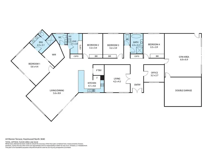 Floorplan of Homely house listing, 44 Warren Terrace, Hazelwood North VIC 3840