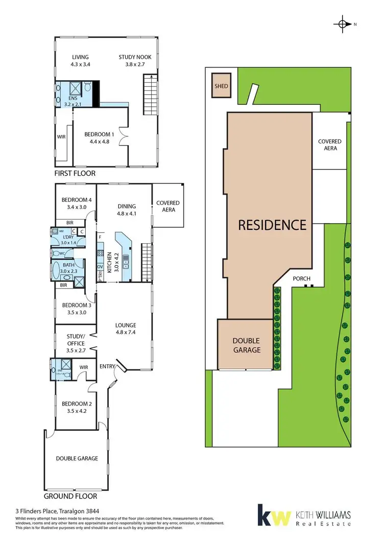 Floorplan of Homely house listing, 3 Flinders Place, Traralgon VIC 3844