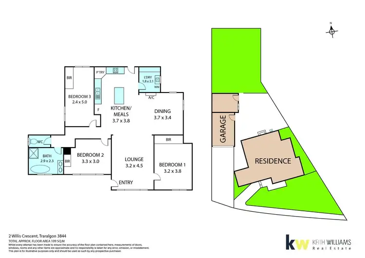Floorplan of Homely house listing, 2 Willis Crescent, Traralgon VIC 3844