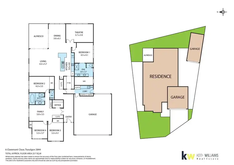 Floorplan of Homely house listing, 6 Claremont Close, Traralgon VIC 3844
