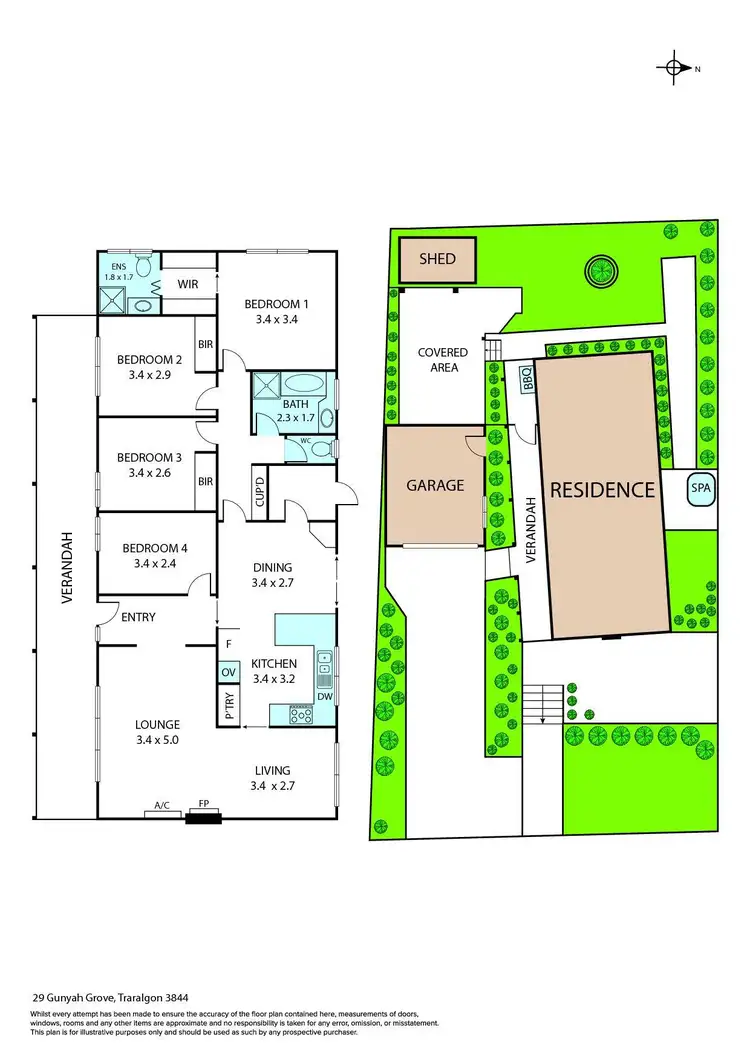 Floorplan of Homely house listing, 29 Gunyah Grove, Traralgon VIC 3844