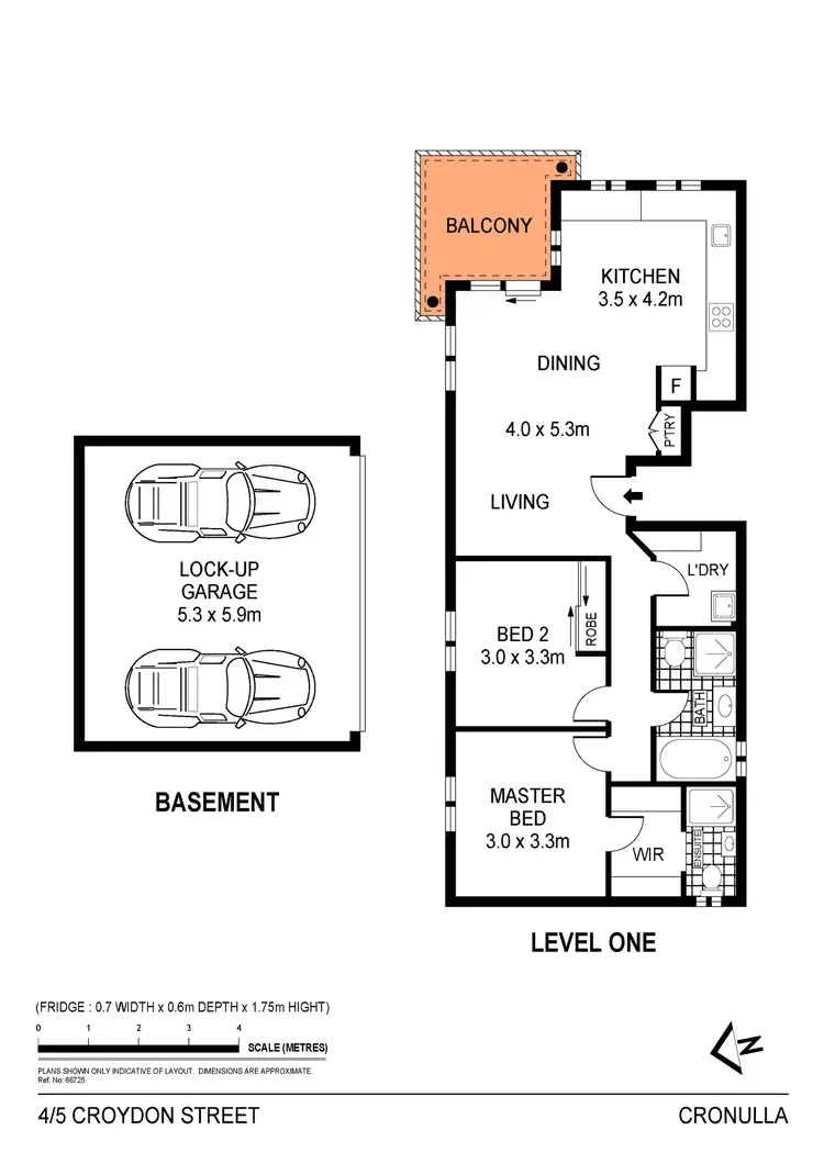 Floorplan of Homely apartment listing, 4/5 Croydon Street, Cronulla NSW 2230