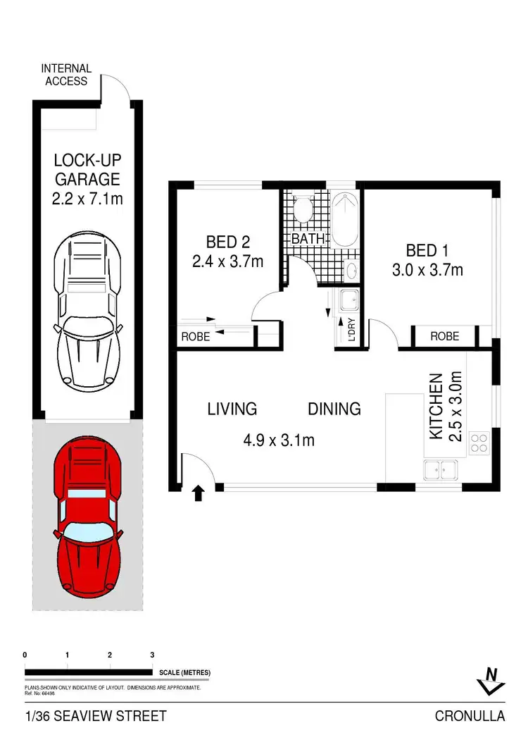 Floorplan of Homely unit listing, 1/36 Seaview Street, Cronulla NSW 2230