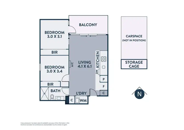 Floorplan of Homely apartment listing, 212/105 Dundas Street, Preston VIC 3072