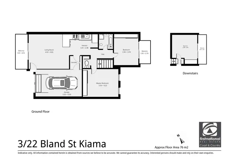 Floorplan of Homely townhouse listing, 3/22 Bland Street, Kiama NSW 2533