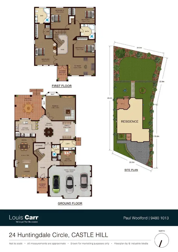 Floorplan of Homely house listing, 24 Huntingdale Circle, Castle Hill NSW 2154
