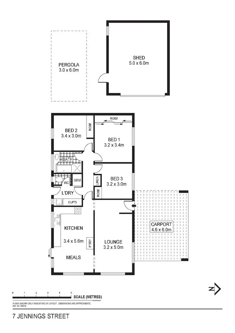 Floorplan of Homely house listing, 7 Jennings Street, East Bendigo VIC 3550