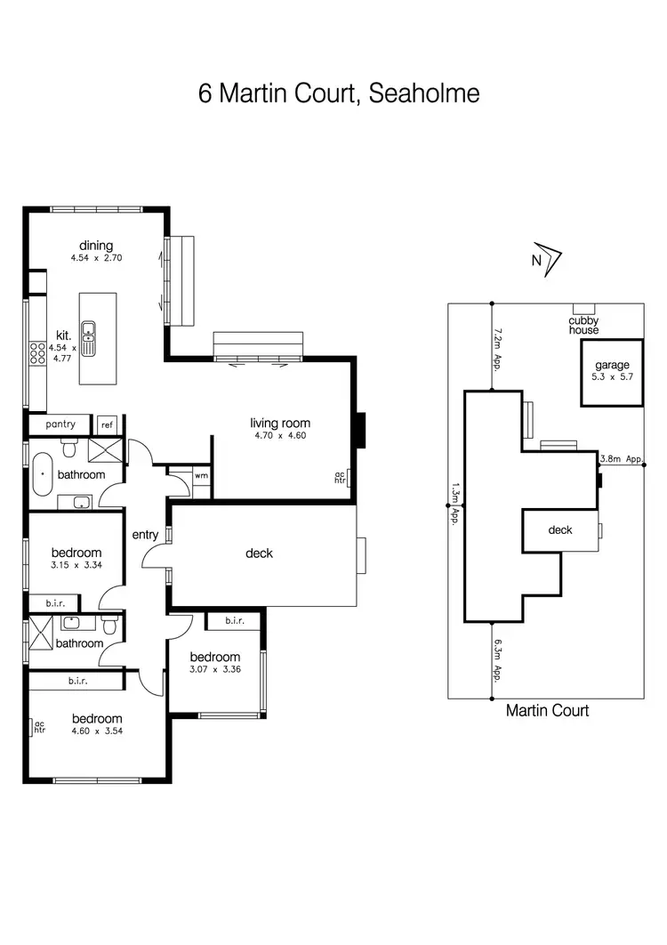 Floorplan of Homely house listing, 6 Martin Court, Seaholme VIC 3018