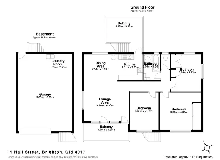 Floorplan of Homely house listing, 11 Hall Street, Brighton QLD 4017