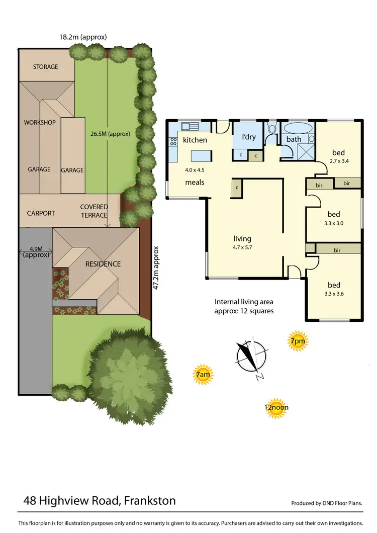Floorplan of Homely house listing, 48 Highview Road, Frankston VIC 3199
