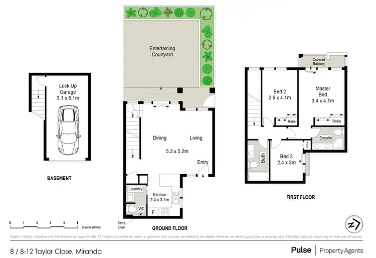 Floorplan of Homely townhouse listing, 8/8-12 Taylor Close, Miranda NSW 2228