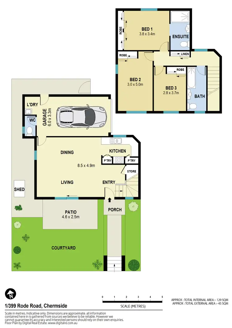 Floorplan of Homely townhouse listing, 1/399 Rode Road, Chermside QLD 4032