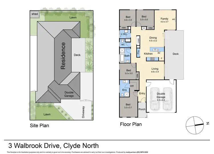 Floorplan of Homely house listing, 3 Walbrook Drive, Clyde North VIC 3978