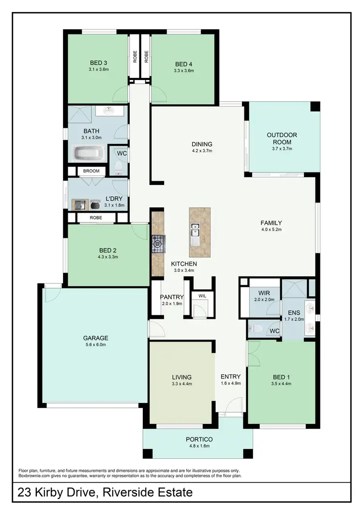 Floorplan of Homely house listing, 23 Kirby Drive, Wodonga VIC 3690