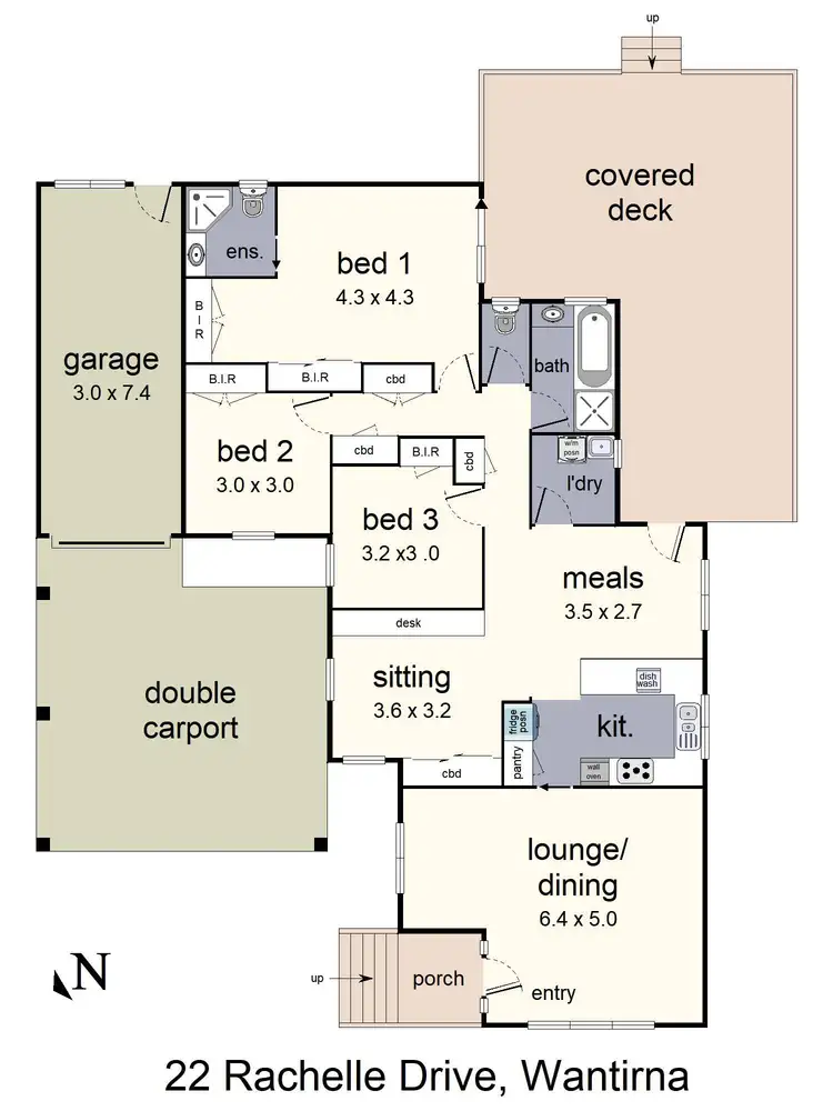 Floorplan of Homely house listing, 22 Rachelle Drive, Wantirna VIC 3152