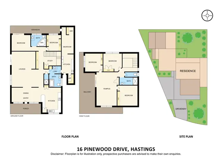 Floorplan of Homely house listing, 16 Pinewood Drive, Hastings VIC 3915